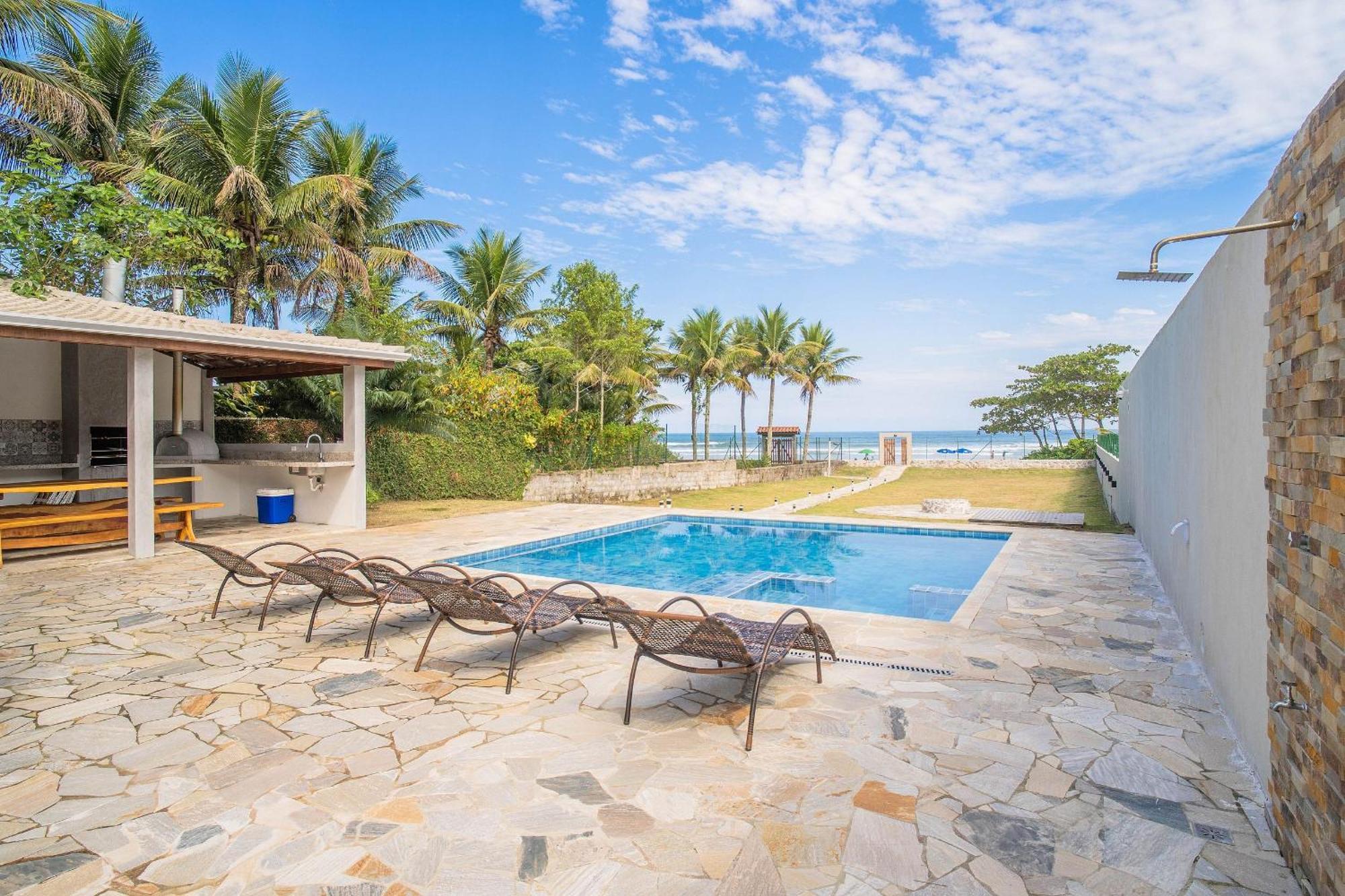 Paraiso Pe Na Areia Em Boraceia - Desfrute Da Conveniencia De Ter A Praia No Seu Quintal Villa Sao Sebastiao  Exterior foto