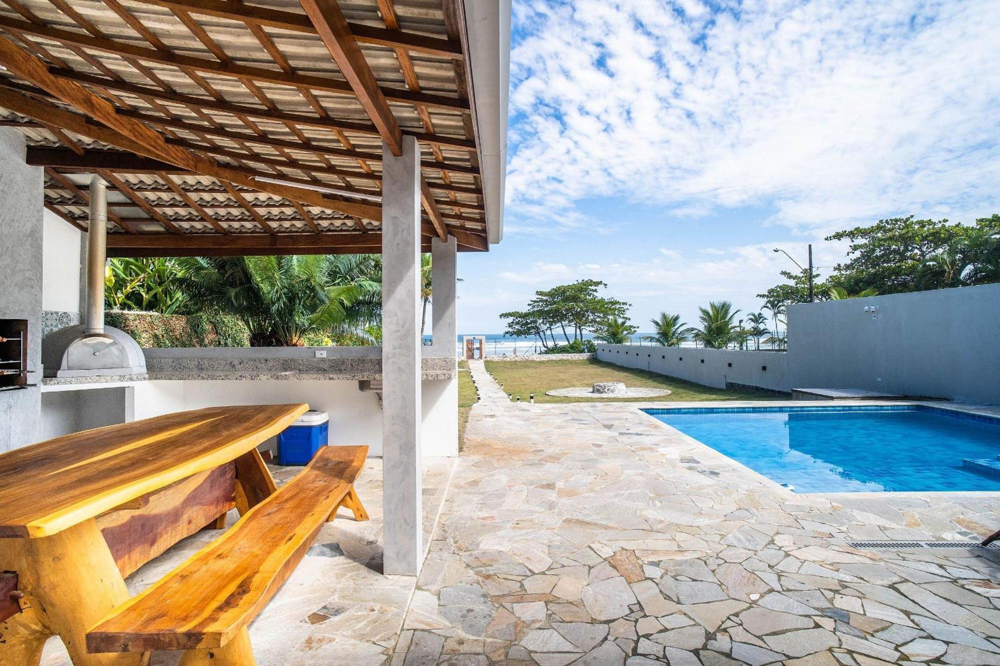 Paraiso Pe Na Areia Em Boraceia - Desfrute Da Conveniencia De Ter A Praia No Seu Quintal Villa Sao Sebastiao  Exterior foto