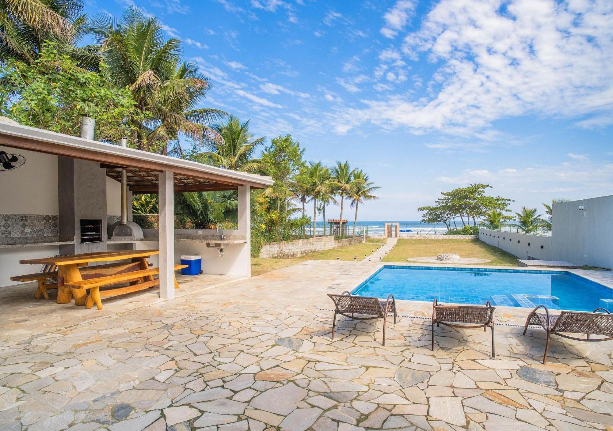 Paraiso Pe Na Areia Em Boraceia - Desfrute Da Conveniencia De Ter A Praia No Seu Quintal Villa Sao Sebastiao  Exterior foto